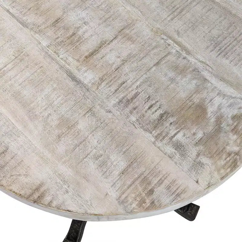Carolina Living Colton Tavolo Vintage Regolabile Driftwood Naturale/Ferro Invecchiato: Legno di Mango, Struttura in Ferro, Garanzia di 30 Giorni