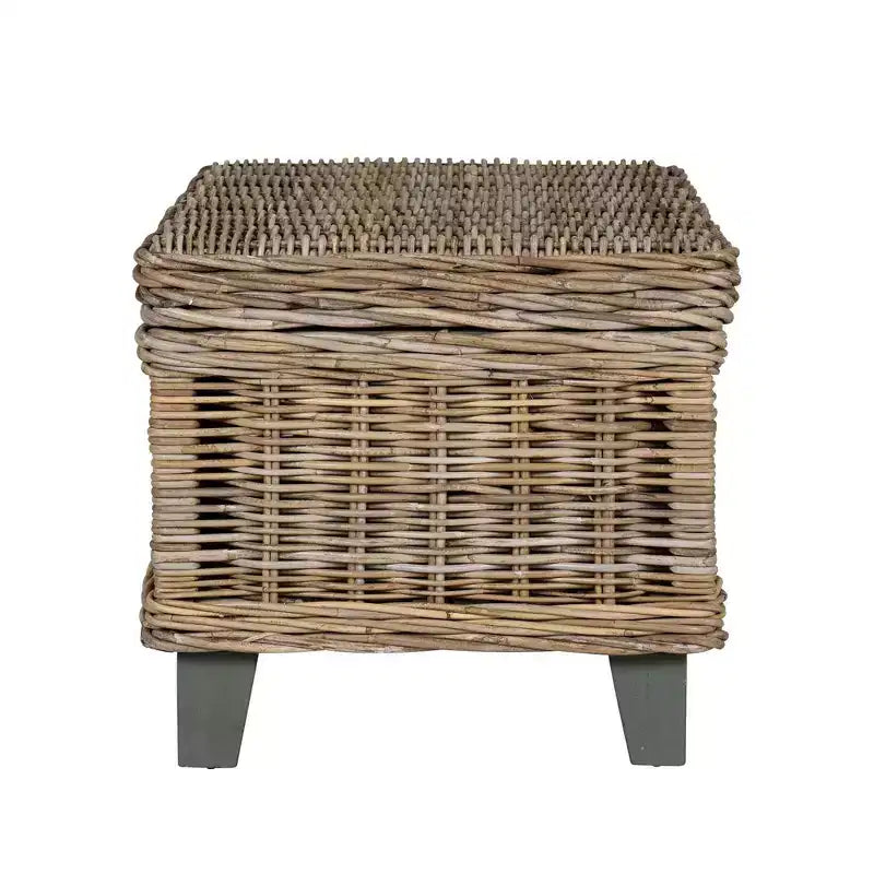 Tavolino da caffè in rattan e legno flottante East at Main Seascape 22": Intrecciato a mano, nessun assemblaggio richiesto, legno di mango