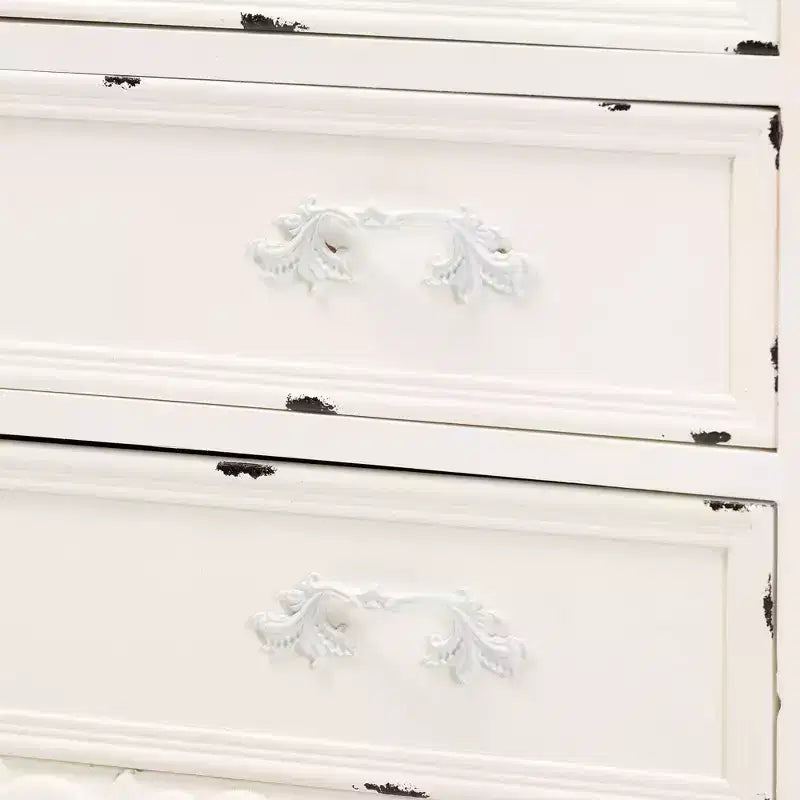 Cassettiera Levron in Legno Bicolore a 5 Cassetti Noce Marrone/Bianco - Baxton Studio