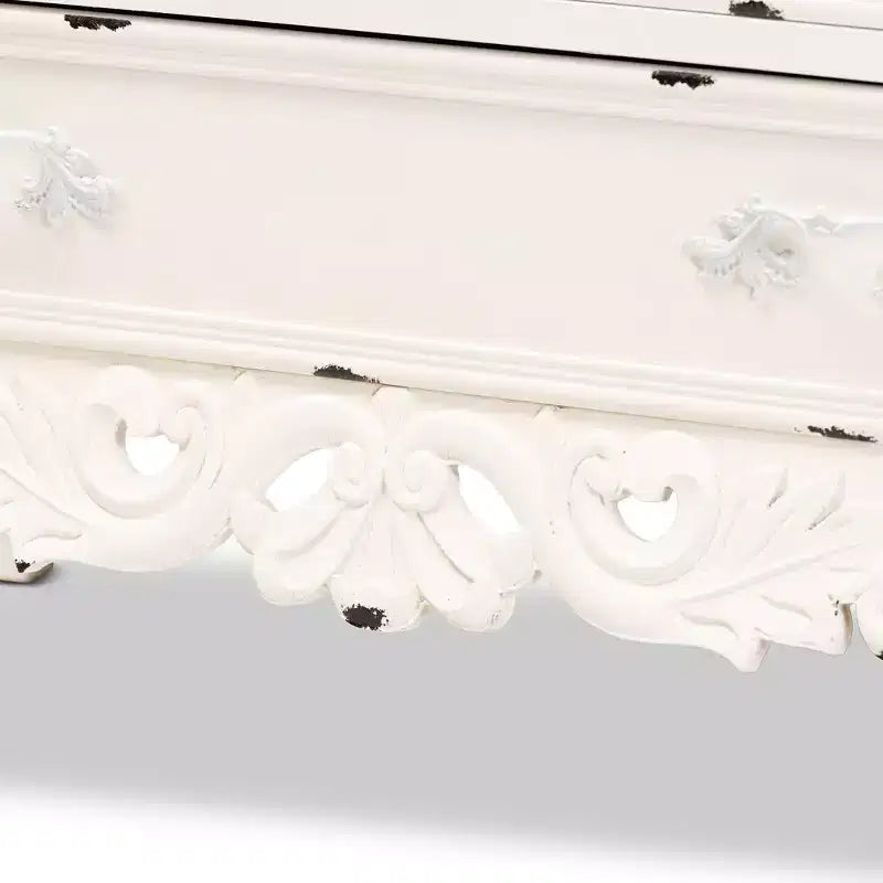 Cassettiera Levron in Legno Bicolore a 5 Cassetti Noce Marrone/Bianco - Baxton Studio