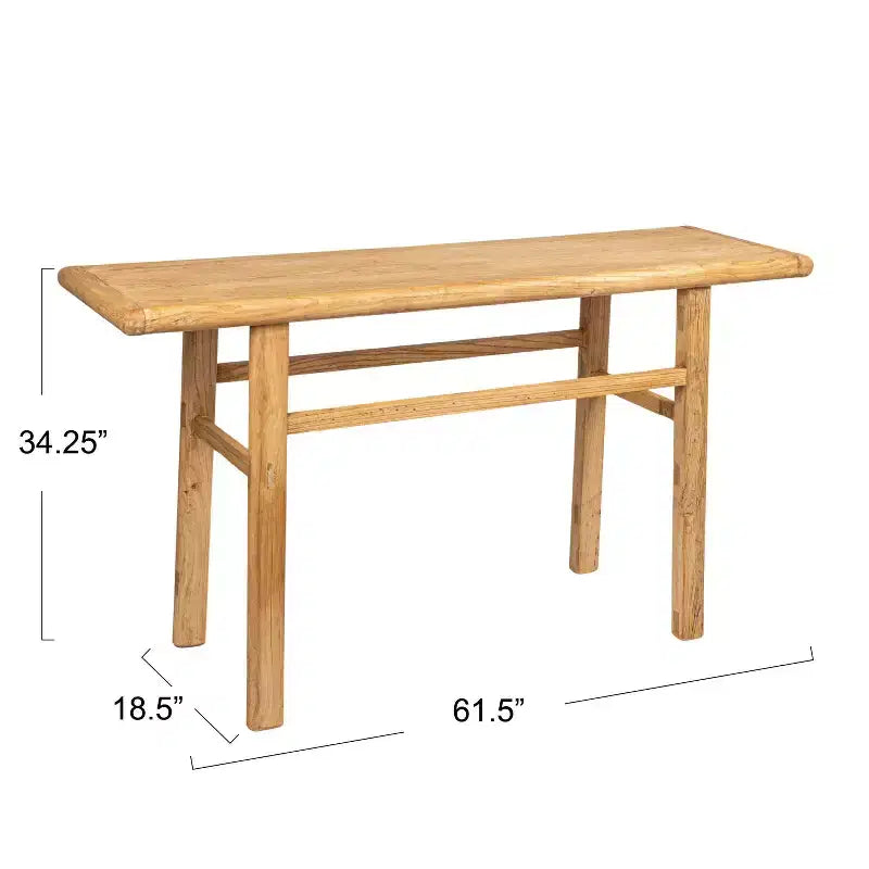 Tavolo Consolle Elm Wood Storied Home Naturale