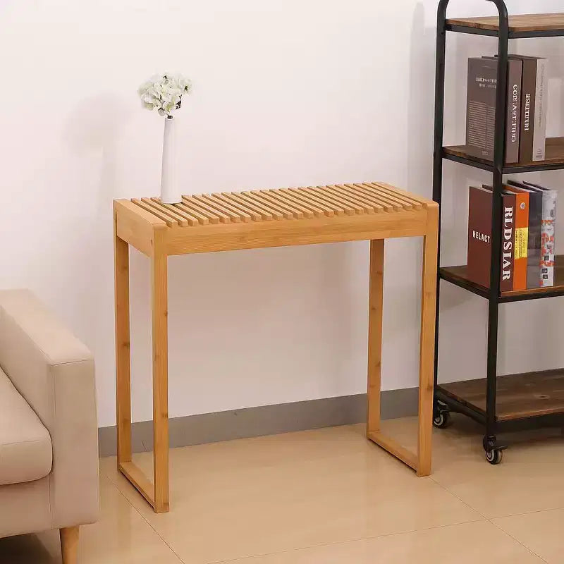 Consolle da ingresso Cambridge Bamboo Natural - Proman Products: Design elegante e sottile per piccoli spazi, facile da pulire