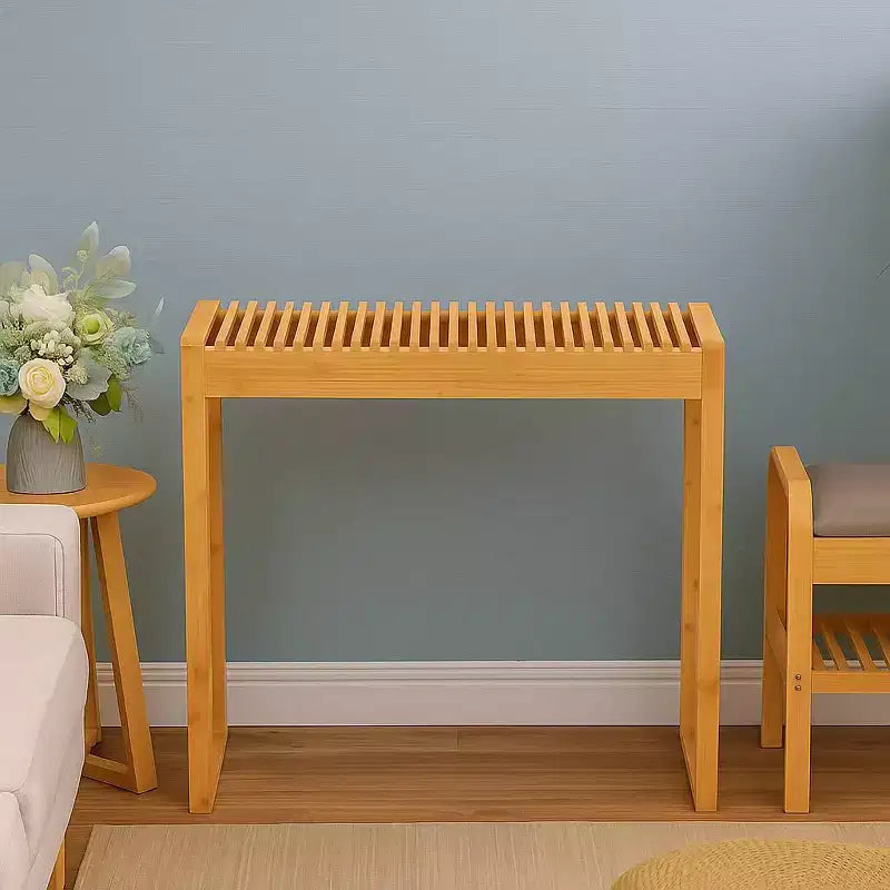 Consolle da ingresso Cambridge Bamboo Natural - Proman Products: Design elegante e sottile per piccoli spazi, facile da pulire