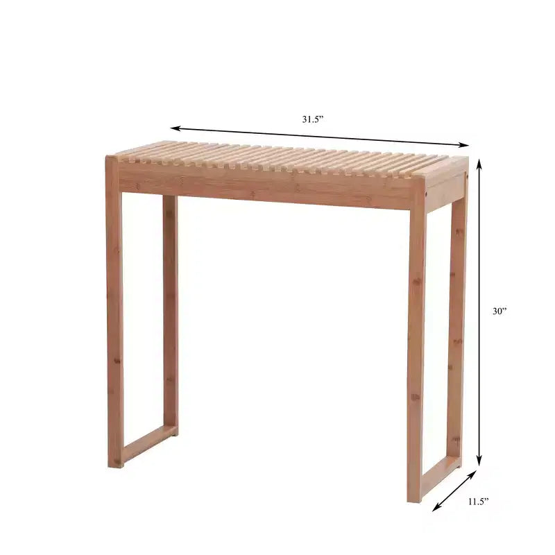 Consolle da ingresso Cambridge Bamboo Natural - Proman Products: Design elegante e sottile per piccoli spazi, facile da pulire