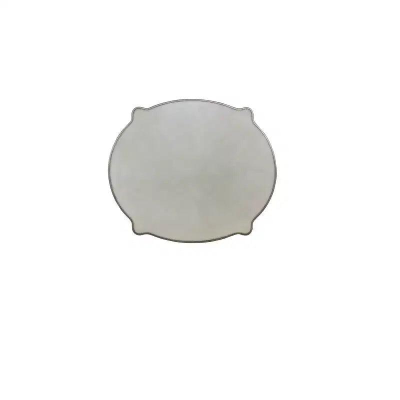 Tavolino da Caffè Ovale Bianco, Composito di Legno, 4 Gambe