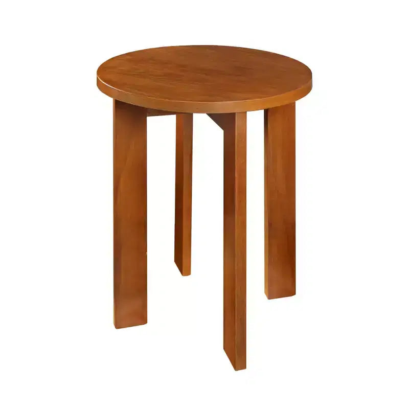 Tavolino rotondo 16" in legno di caucciù americano Sweet Oak - Flora Home