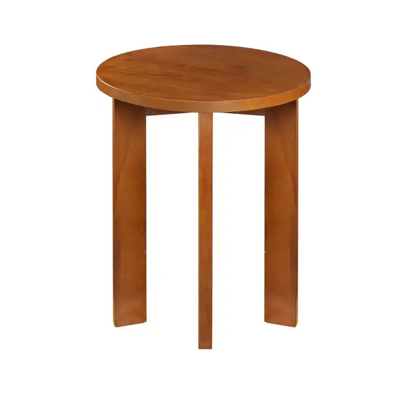 Tavolino rotondo 16" in legno di caucciù americano Sweet Oak - Flora Home