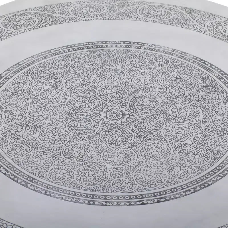Tavolino tradizionale in alluminio Silver Fox - Olivia & May: Elegante per interni, nessun assemblaggio richiesto
