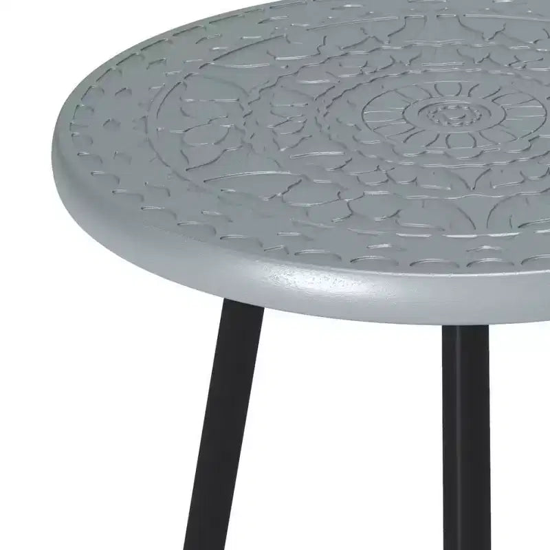Tavolino Bloomfield grigio - WyndenHall: Design industriale moderno, ferro e legno di mango, capacità 22,7 kg
