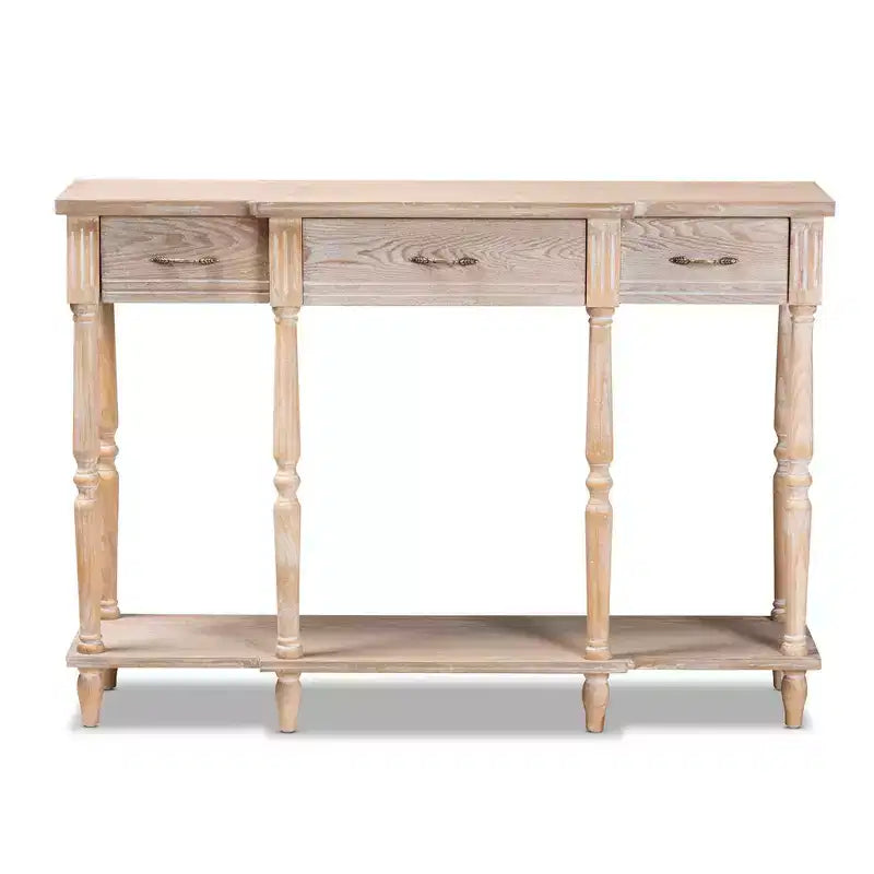 Tavolo Consolle Rovere Marrone – 3 Cassetti, 1 Persona