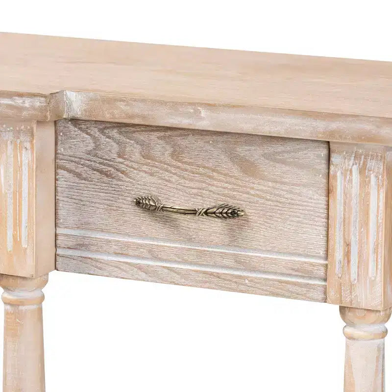 Tavolo Consolle Rovere Marrone – 3 Cassetti, 1 Persona