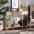 Tavolo Consolle Rovere Marrone – 3 Cassetti, 1 Persona