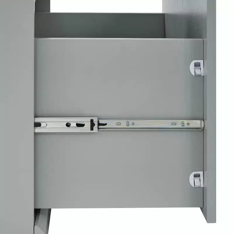 Set da ingresso Harper 3 pz con 3 armadietti dispensa grigio - Crosley