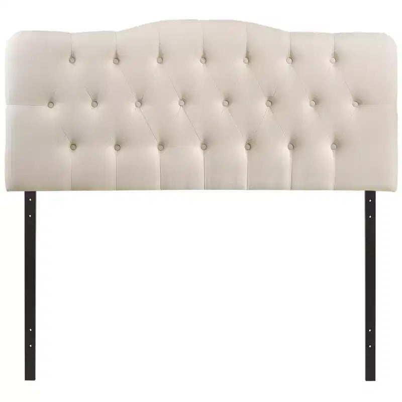 Testiera trapuntata matrimoniale/queen in avorio e blu navy – Per 1 letto