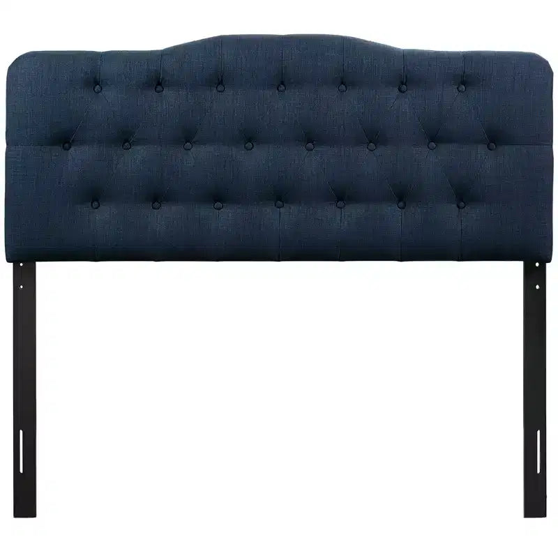 Testiera trapuntata matrimoniale/queen in avorio e blu navy – Per 1 letto