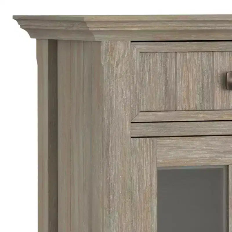 Marrone Naturale Invecchiato / Castano / Grigio / Nero / Bianco / Blu – Mobile ingresso in legno massello con ante e cassetti, 2 ante 2 cassetti, Montaggio per 1 persona