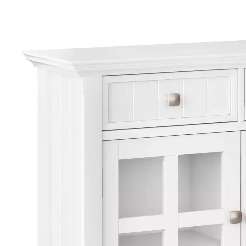Marrone Naturale Invecchiato / Castano / Grigio / Nero / Bianco / Blu – Mobile ingresso in legno massello con ante e cassetti, 2 ante 2 cassetti, Montaggio per 1 persona