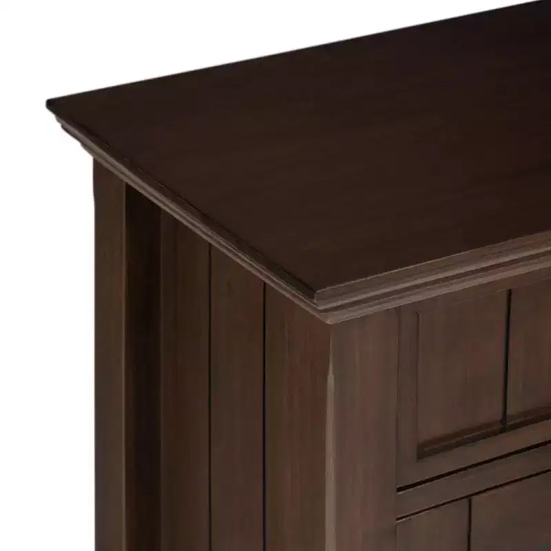 Marrone Naturale Invecchiato / Castano / Grigio / Nero / Bianco / Blu – Mobile ingresso in legno massello con ante e cassetti, 2 ante 2 cassetti, Montaggio per 1 persona