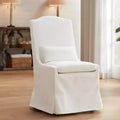 Sedia da pranzo con rotelle Pearl Camel Back Slipcover, 1 posto