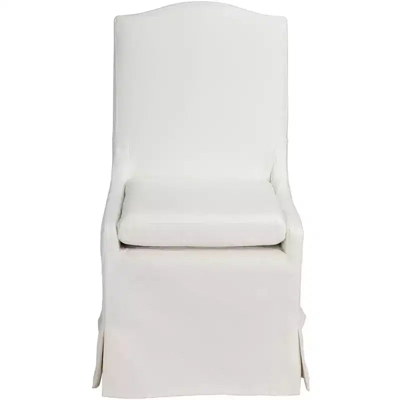 Sedia da pranzo con rotelle Pearl Camel Back Slipcover, 1 posto