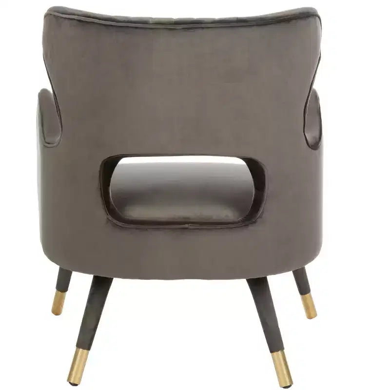 Poltrona a orecchioni di design Forest Green / Shale / Slate Blue e Oro – Velluto, Posto singolo