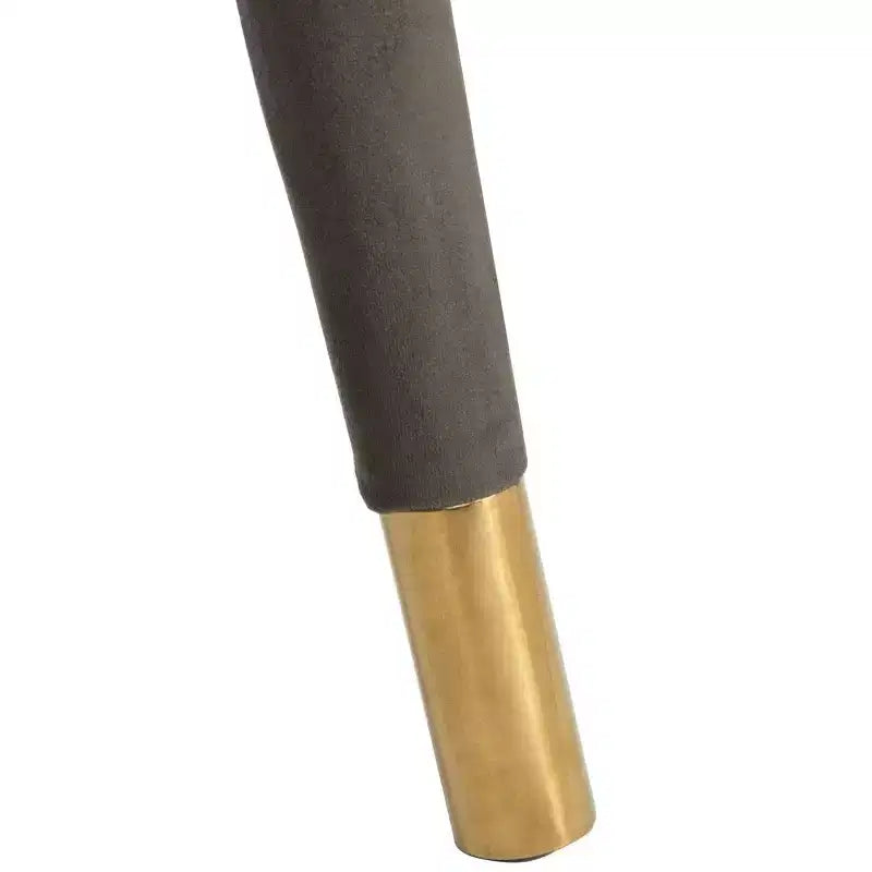 Poltrona a orecchioni di design Forest Green / Shale / Slate Blue e Oro – Velluto, Posto singolo