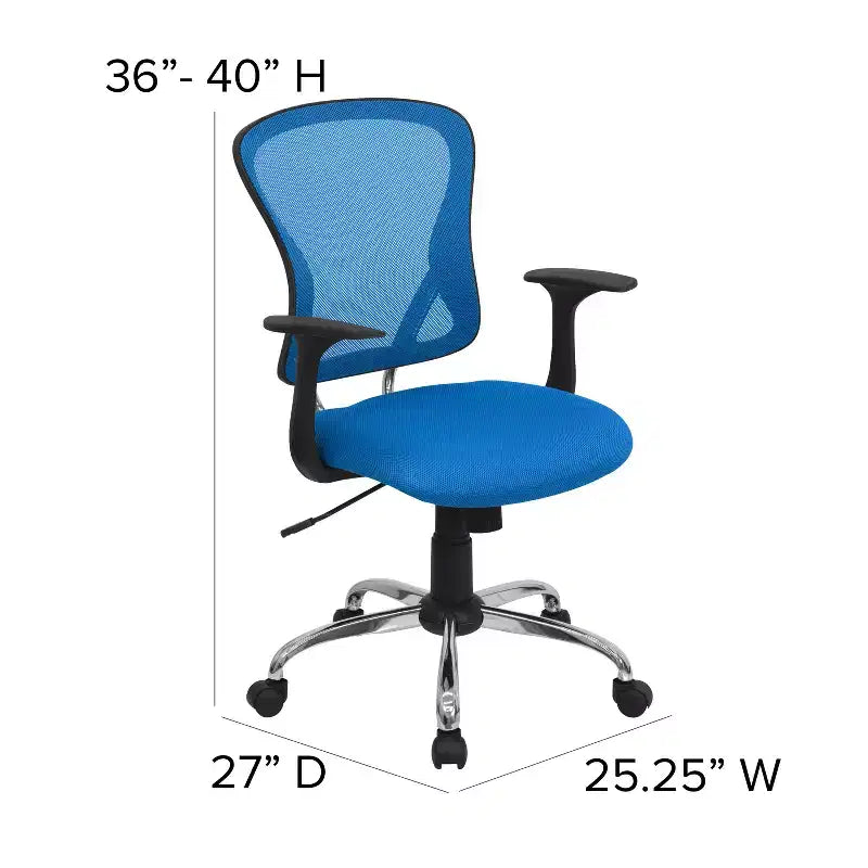 Sedia operativa girevole in rete a schienale medio multicolore, 1 persona