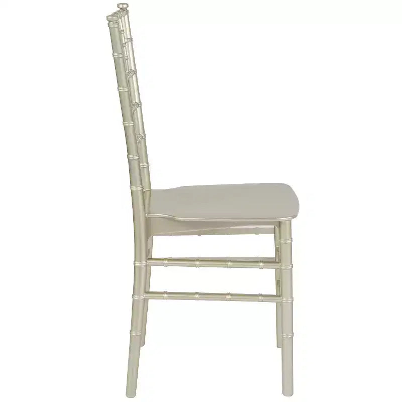 Sedia Chiavari impilabile in resina Nera / Champagne / Oro / Mogano / Oro rosa / Argento / Bianca – 1 posto