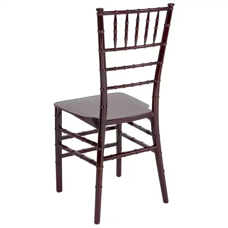 Sedia Chiavari impilabile in resina Nera / Champagne / Oro / Mogano / Oro rosa / Argento / Bianca – 1 posto