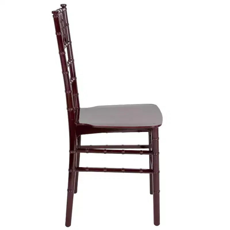 Sedia Chiavari impilabile in resina Nera / Champagne / Oro / Mogano / Oro rosa / Argento / Bianca – 1 posto