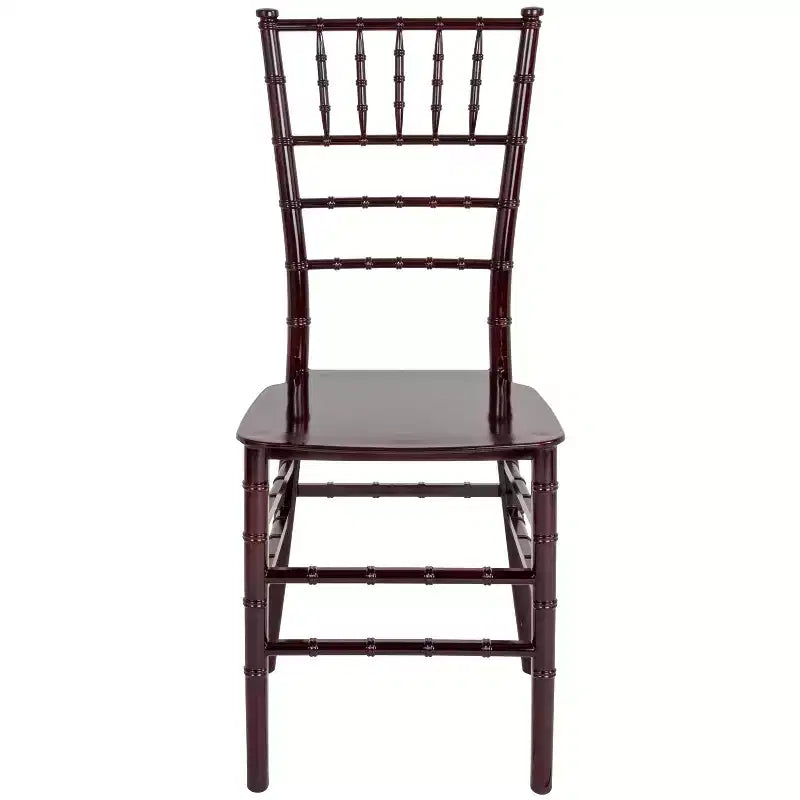 Sedia Chiavari impilabile in resina Nera / Champagne / Oro / Mogano / Oro rosa / Argento / Bianca – 1 posto