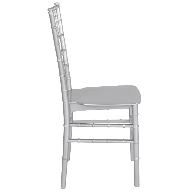 Sedia Chiavari impilabile in resina Nera / Champagne / Oro / Mogano / Oro rosa / Argento / Bianca – 1 posto