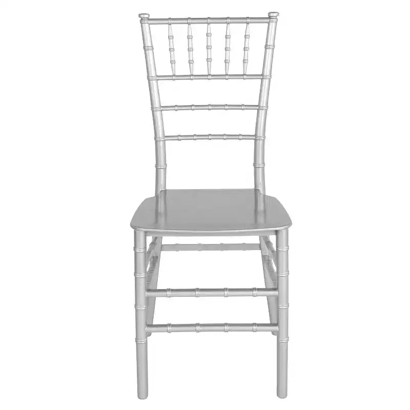 Sedia Chiavari impilabile in resina Nera / Champagne / Oro / Mogano / Oro rosa / Argento / Bianca – 1 posto