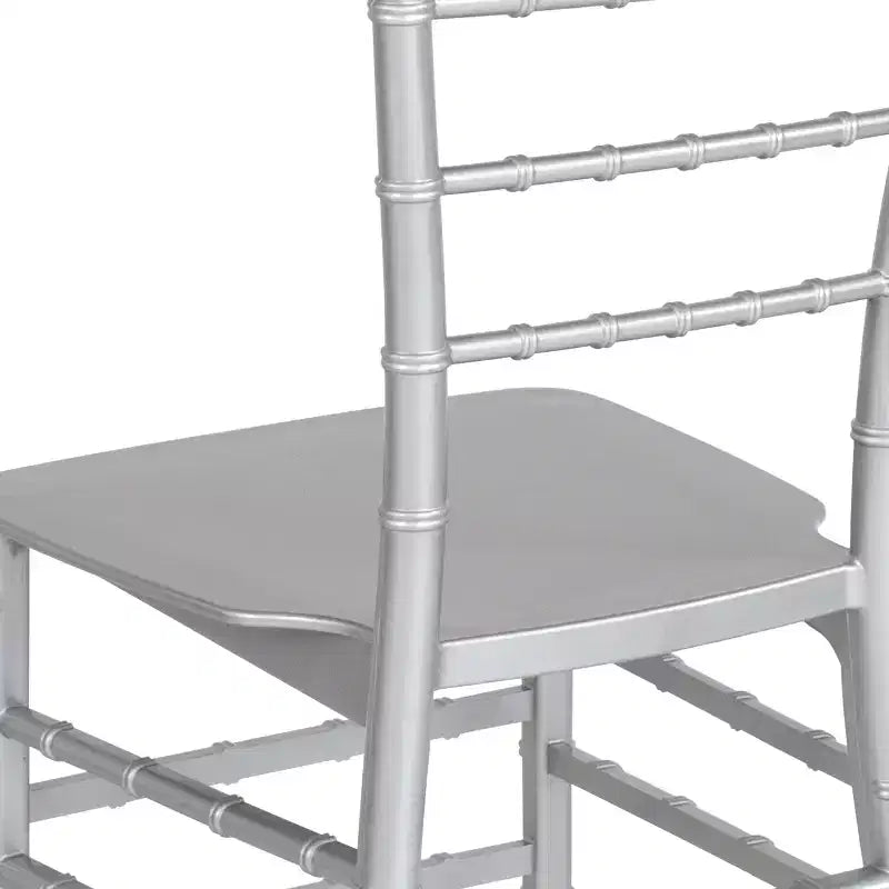 Sedia Chiavari impilabile in resina Nera / Champagne / Oro / Mogano / Oro rosa / Argento / Bianca – 1 posto