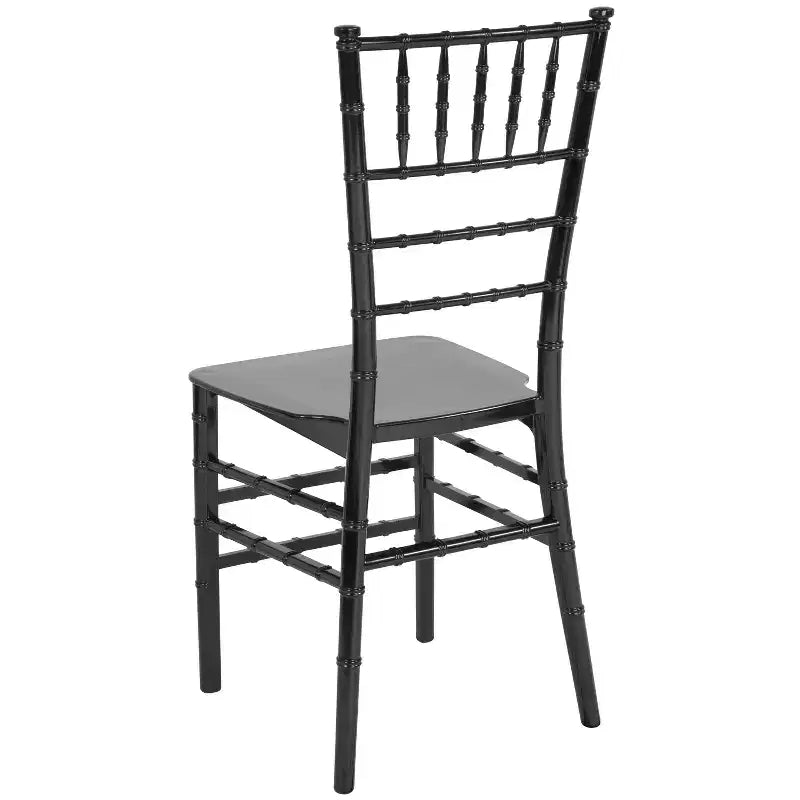Sedia Chiavari impilabile in resina Nera / Champagne / Oro / Mogano / Oro rosa / Argento / Bianca – 1 posto