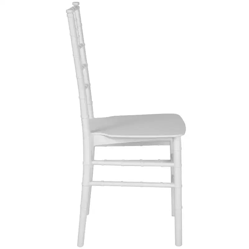 Sedia Chiavari impilabile in resina Nera / Champagne / Oro / Mogano / Oro rosa / Argento / Bianca – 1 posto