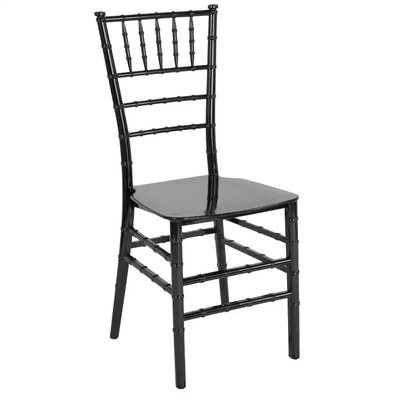 Sedia Chiavari impilabile in resina Nera / Champagne / Oro / Mogano / Oro rosa / Argento / Bianca – 1 posto