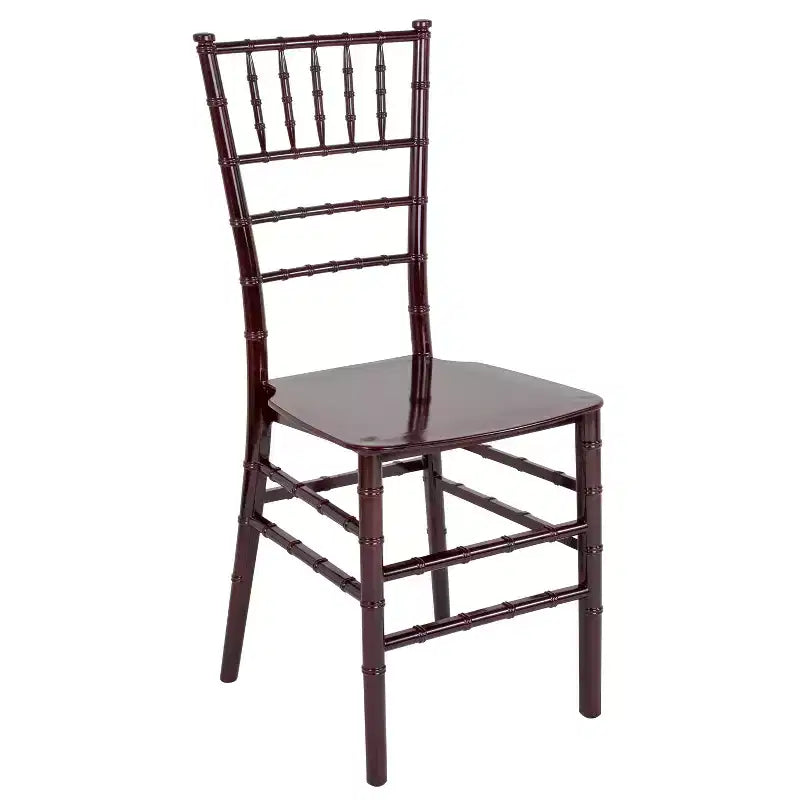 Sedia Chiavari impilabile in resina Nera / Champagne / Oro / Mogano / Oro rosa / Argento / Bianca – 1 posto