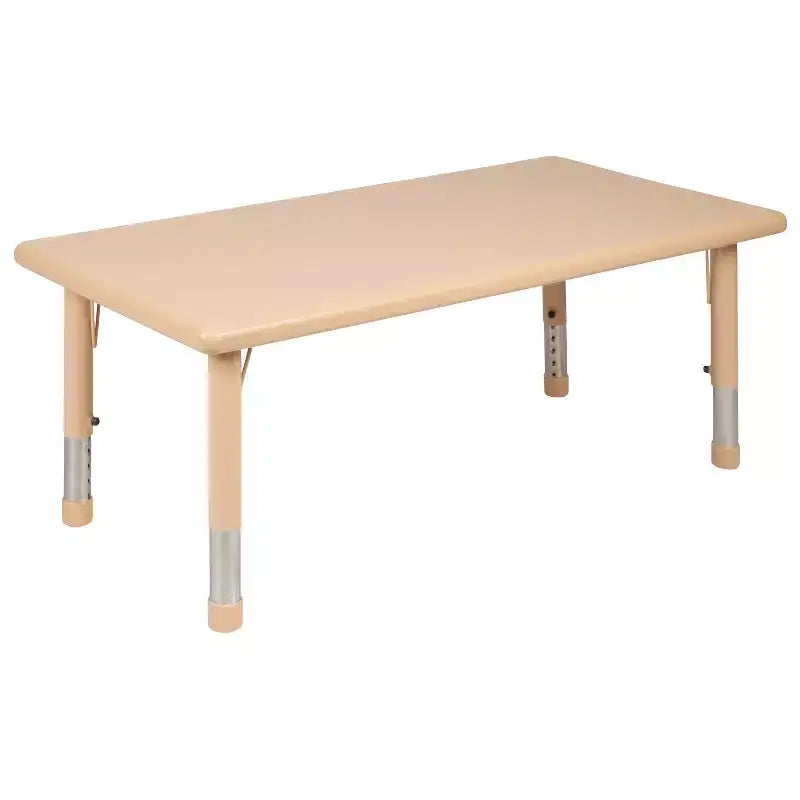 Set tavolo da attività per bambini regolabile in altezza Verde/Naturale/Rosso con 4 sedie