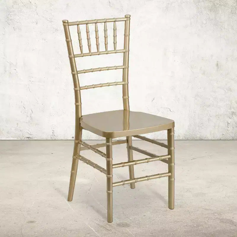 Nero / Champagne / Oro / Bianco / Argento / Peltro / Mogano – Sedia impilabile Chiavari in resina, 1 posto