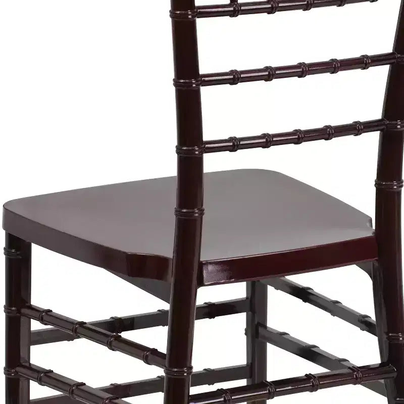 Nero / Champagne / Oro / Bianco / Argento / Peltro / Mogano – Sedia impilabile Chiavari in resina, 1 posto