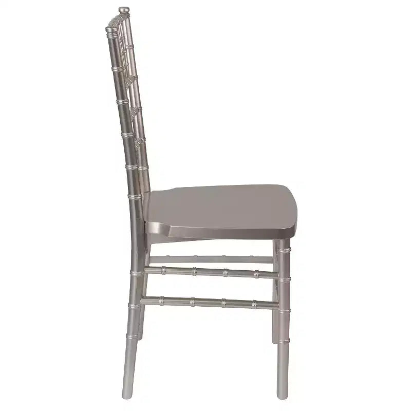 Nero / Champagne / Oro / Bianco / Argento / Peltro / Mogano – Sedia impilabile Chiavari in resina, 1 posto