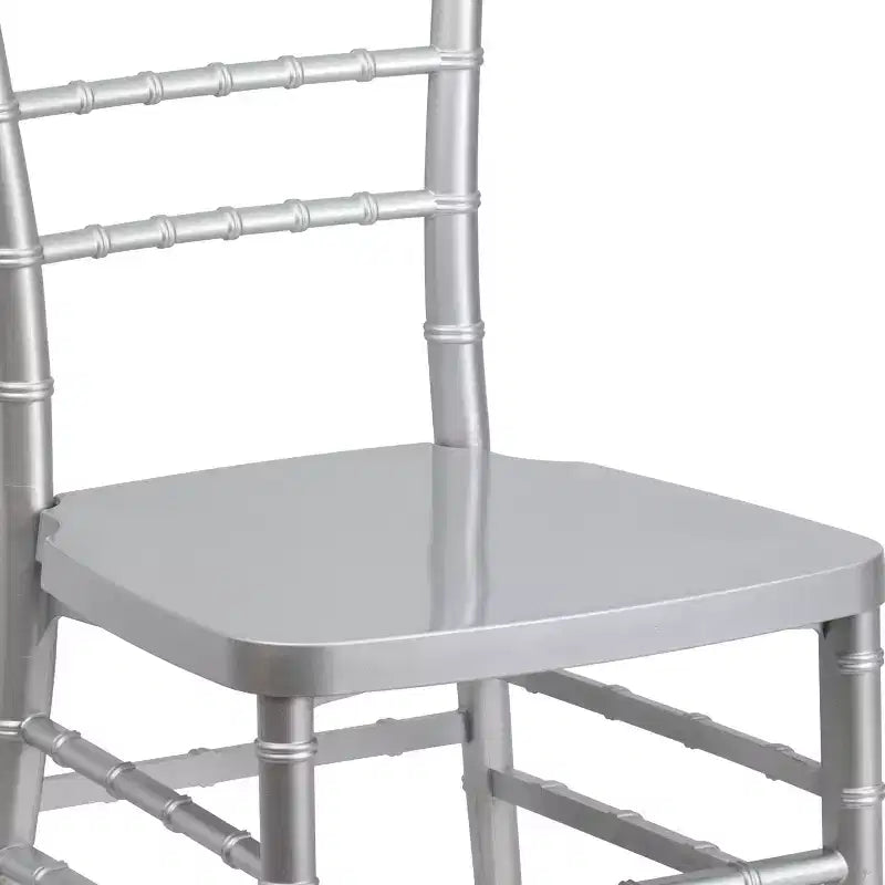 Nero / Champagne / Oro / Bianco / Argento / Peltro / Mogano – Sedia impilabile Chiavari in resina, 1 posto