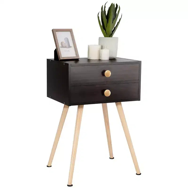Comodino Espresso a 2 cassetti, set da 2