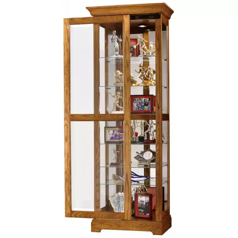 Vetrina espositiva Legacy Oak con anta in vetro, 1 anta, 6 ripiani