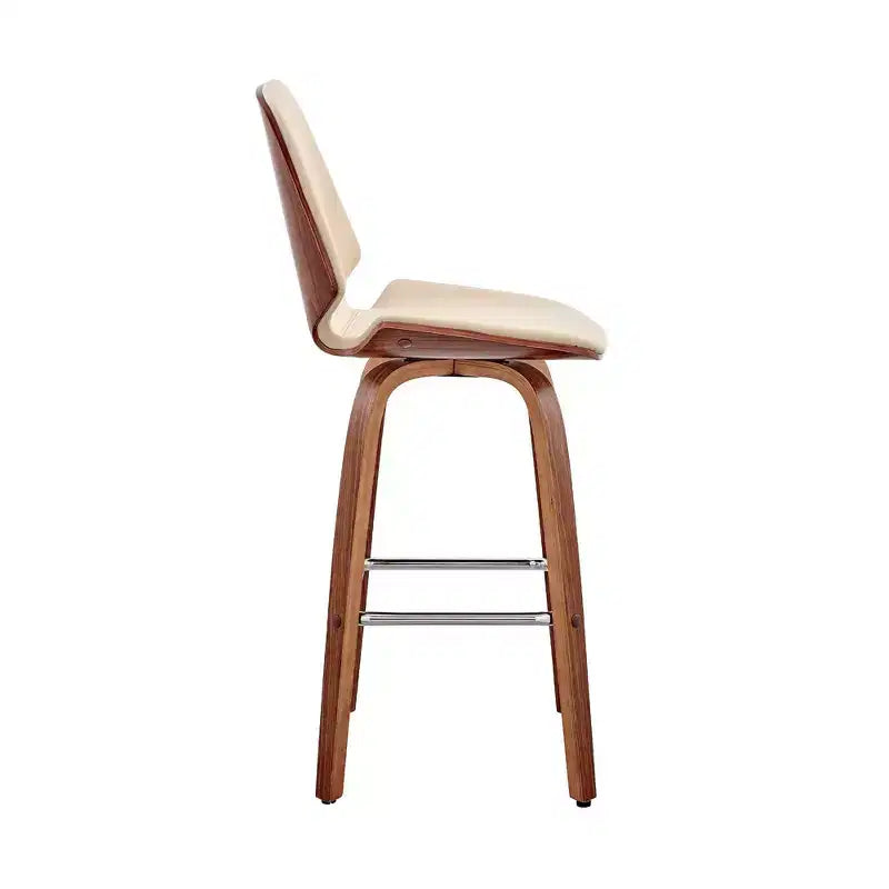 26 Arabela Sgabello da Bar Altezza Bancone con Sedile in Pelle - Armen Living