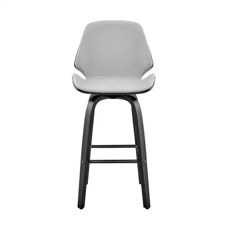 26 Arabela Sgabello da Bar Altezza Bancone con Sedile in Pelle - Armen Living