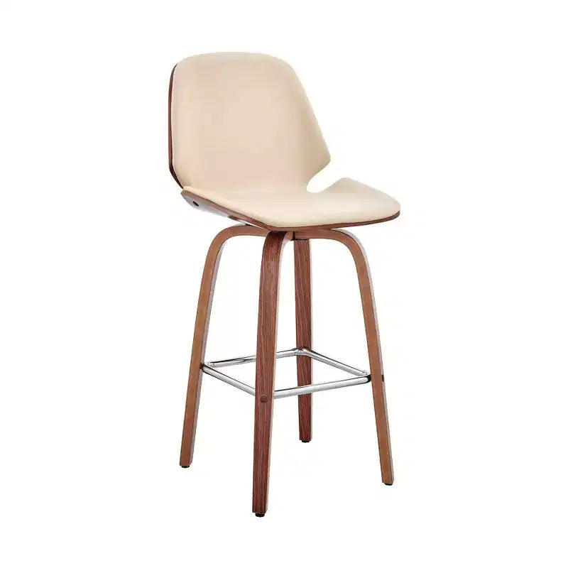 26 Arabela Sgabello da Bar Altezza Bancone con Sedile in Pelle - Armen Living