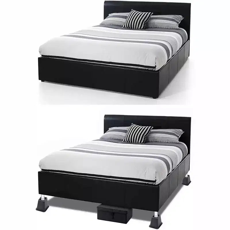 Rialzi Letto e Mobili 5-6 pollici di Qualità Superiore, Confezione da 4, Neri - Homeitusa