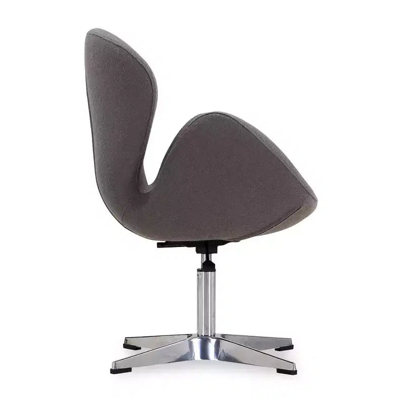 Sedia girevole regolabile in misto lana lampone - Manhattan Comfort
